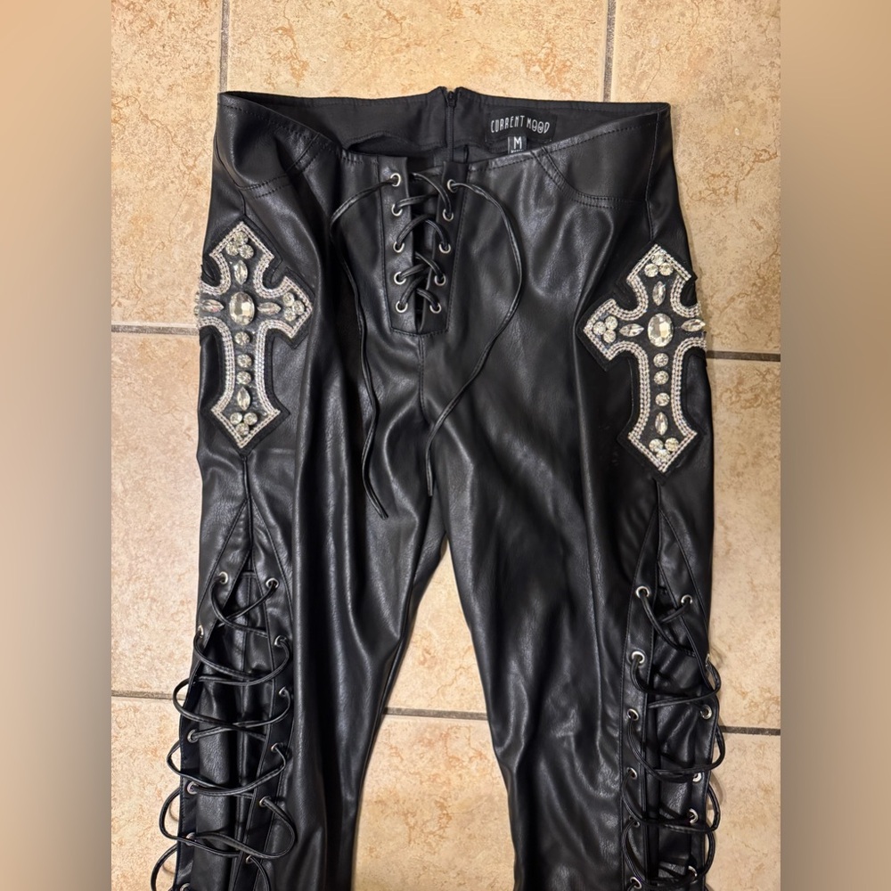 NWOT Current Mood Lace up trousers - Picture 4 of 12